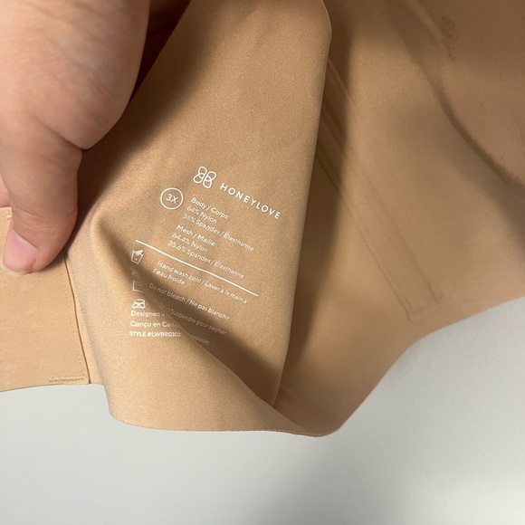 New HoneyLove CrossOver Bra Sand Color size 3X - Picture 10 of 11